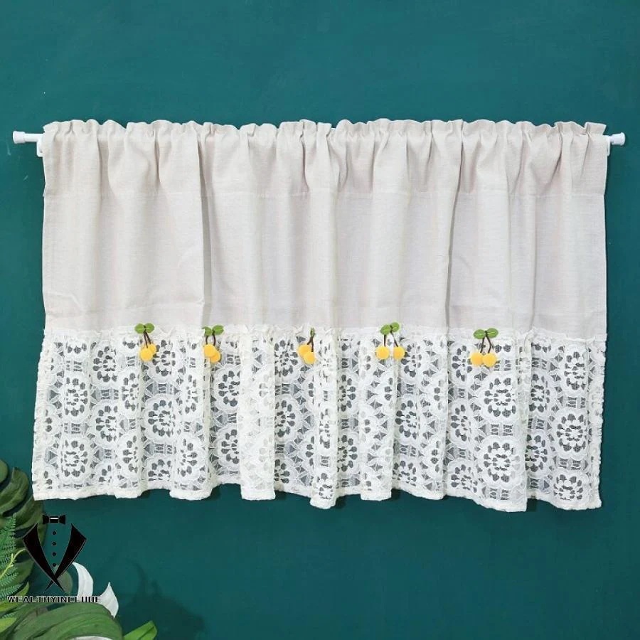 【超お得1つ買うと10個もらえる】カフェカーテン 小窓カーテン 北欧 和風 目隠し かわいい 丈45 60 90cm おしゃれ ピンク グラデーション 飾り ナチュラル インテリア キッチン リビング