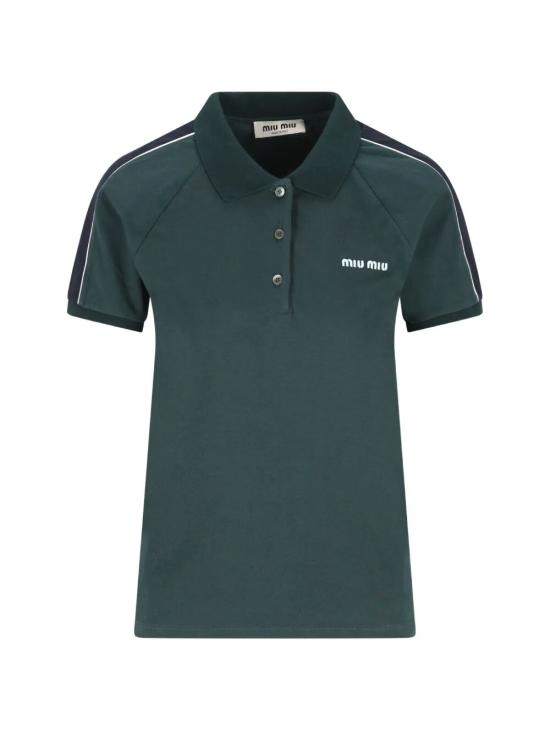 MIU MIU Women Polo Shirts MJNA19SOOO 182D F0R3V BOTTIGLIA BLU