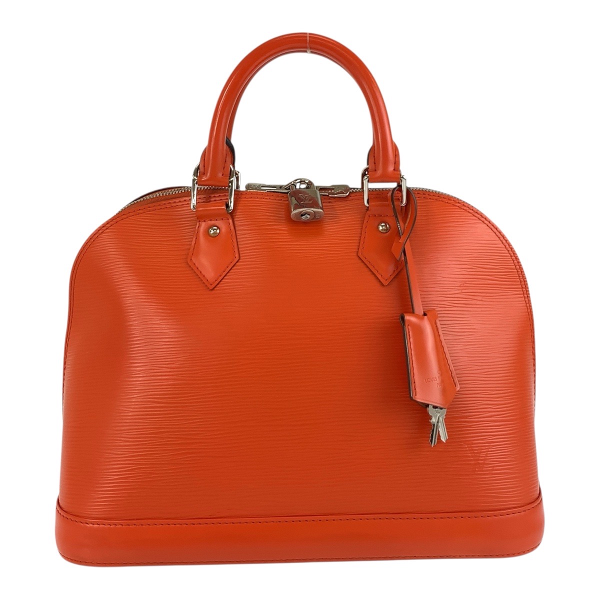 美品 エピ アルマPM ピモン オレンジ シルバー金具 レザー M40623 ハンドバッグ レディース 504449