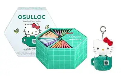 【希少】韓国　オソルロク　ハローキティ　ティータイムエディション 韓国限定】ハローキティ x OSULLOC ティータイム エディション