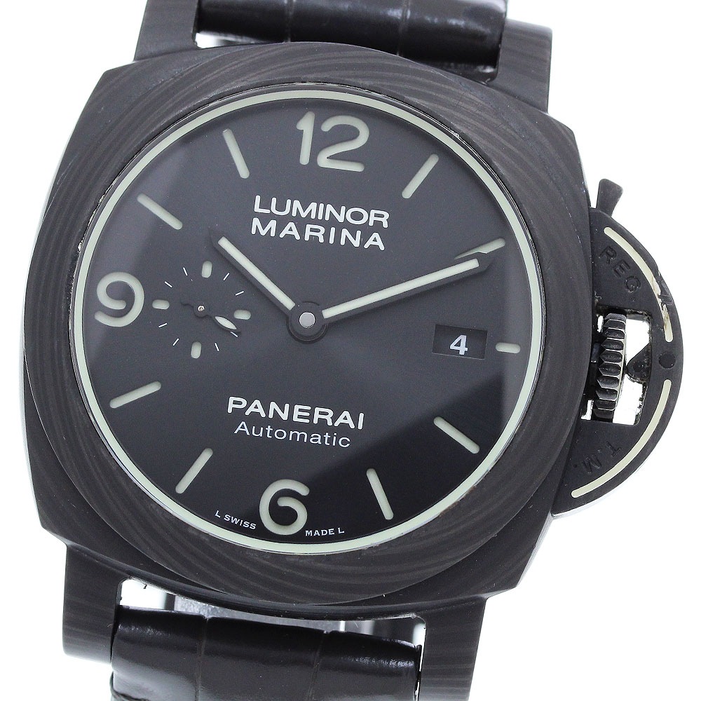 パネライ PANERAI PAM01118 マリーナ カーボテック 70周年限定 デイト 自動巻き メンズ 内箱付き_907806【中古】