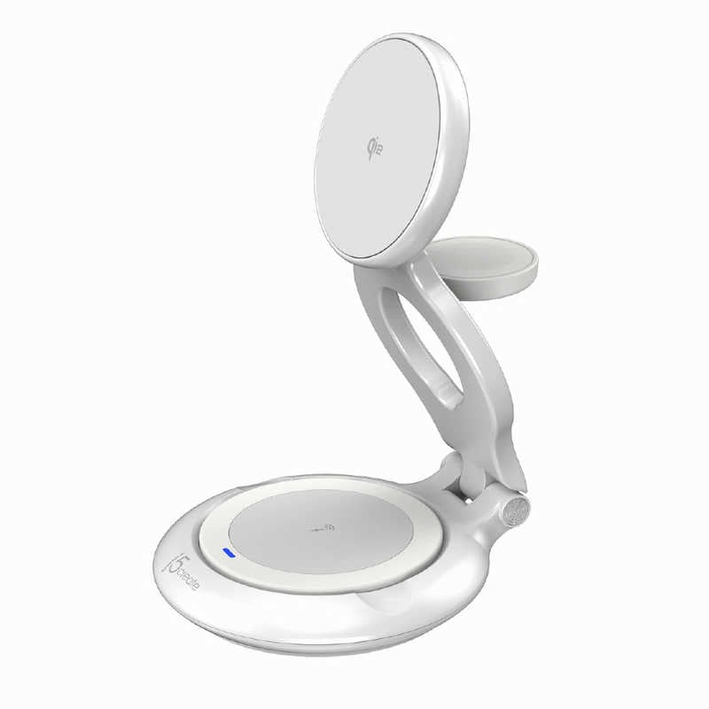 J5　Qi2急速15W充電対応 3in1 マグネット ワイヤレス充電器 スタンドコンパクト型　JUPW3415