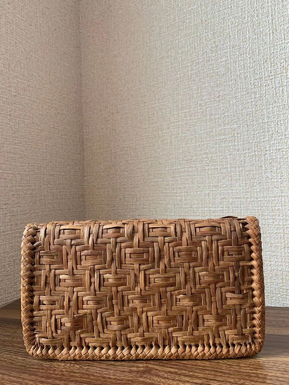 山葡萄 山葡萄長財布 手作り 長財布 亀甲編み 和服バッグ (約)幅22.5本体高さ12.5マチ2.5cm 17,760円