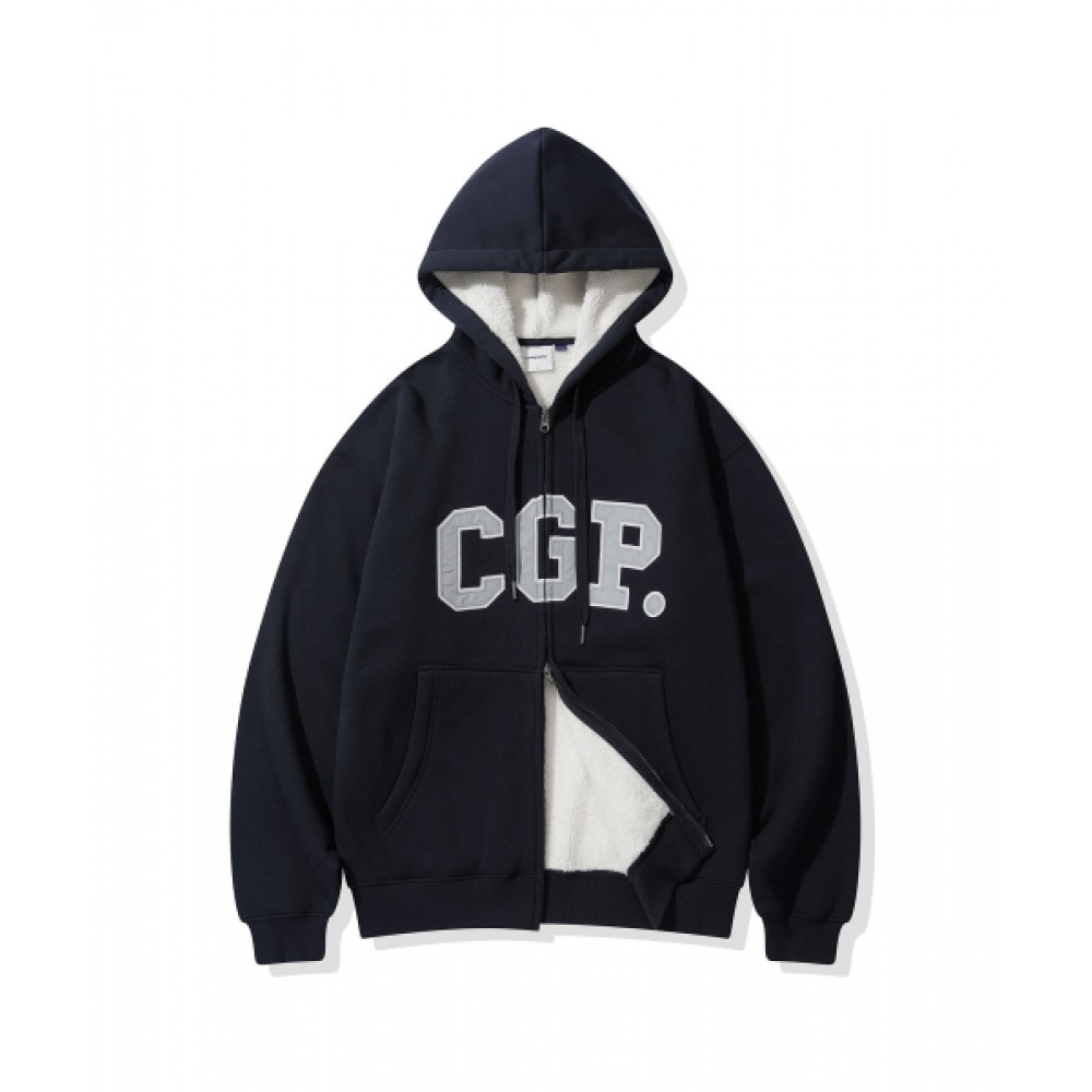 CGP CGP アーチロゴボアパーカージップアップ_ダークネイビー