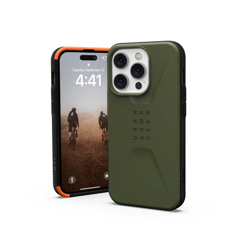 UAG　CIVILIAN オリーブ iPhone 14 Pro用　UAGIPH22MBCOL