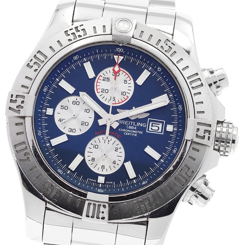 ブライトリング BREITLING A13371 スーパーアベンジャー デイト クロノグラフ 自動巻き メンズ 箱・保証書付き_884224【中古】