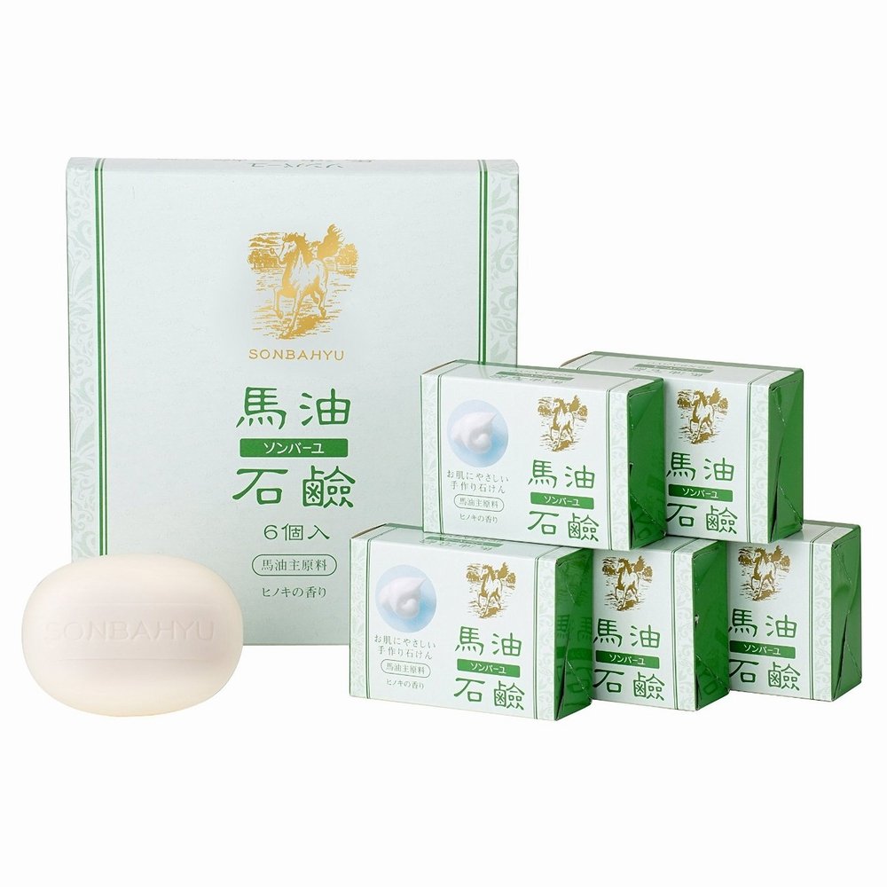全国送料無料 ソンバーユ 馬油石鹸 (85g 6個入) ×２箱セット