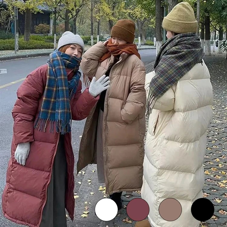 Coat60 大人気 韓国ファッション ペアルック ダウンコート 大きいサイズ ダウンジャケット ロングコート 韓国 コート レディース服 コットン ダウン コート レディース 韓国