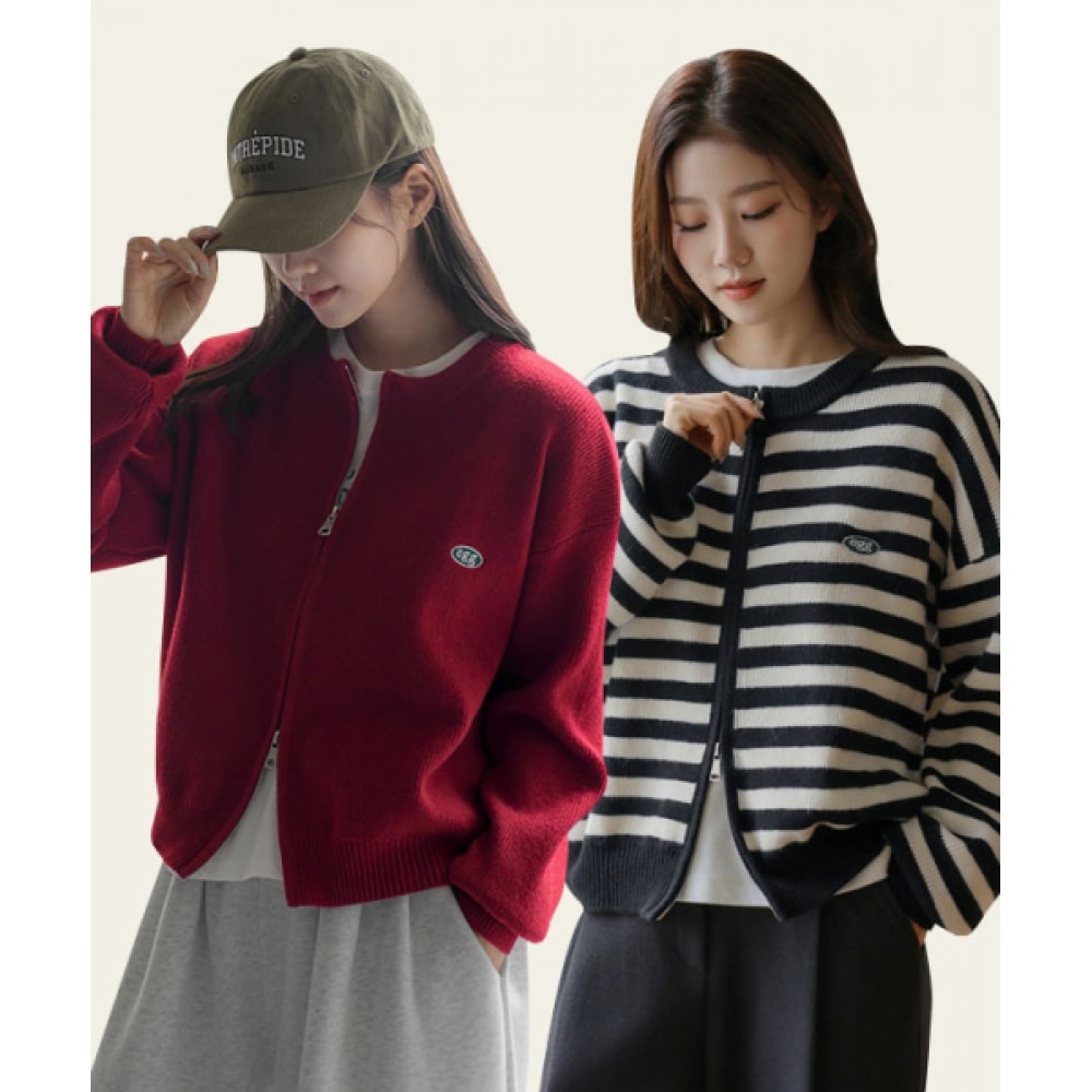 フレンチシック [2パック] (ダンガラver.追加済み) Cosegg ツーウェイニットジップアップカーディガン