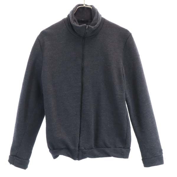 フランス製 ウールジャケット 1 黒 ダメージ加工 メンズ