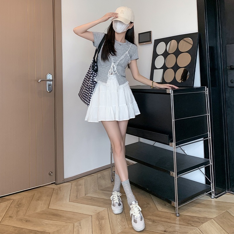 【1つ買うと10つ無料】女性用の夏のケーキスカートアイスシルクショートスカート -スカートエイジエイジプリンセススカートホワイトショートスカートアンチエッジュアプリーツスカート 41,932円