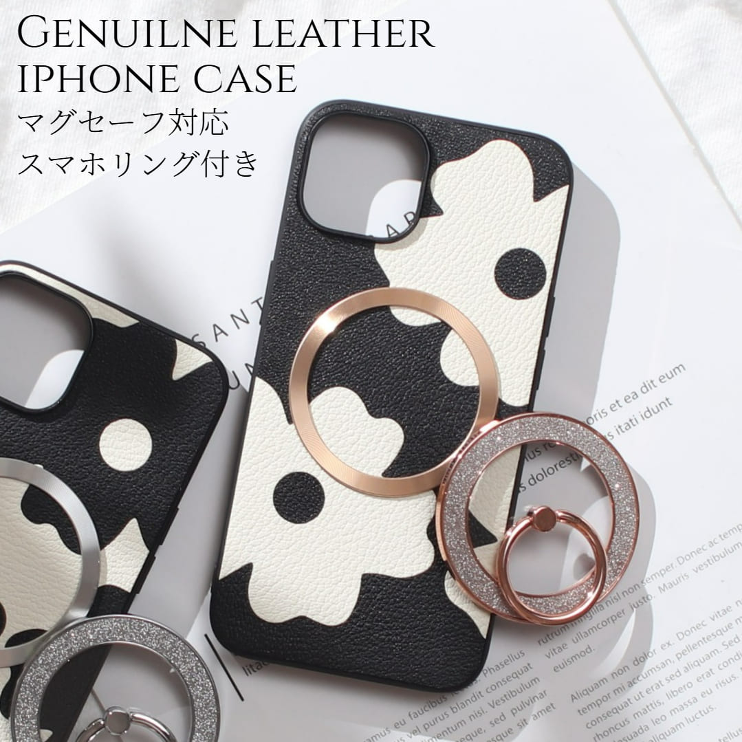 iphone14 ケース レザー iphone14Pro iphone14Plus iphone14ProMAX リング付き 本革 マグセーフ対応 14 14plus 14pro 14promax