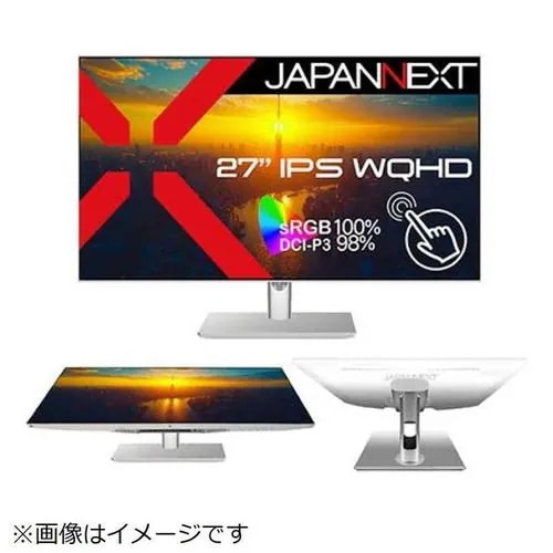 JAPANNEXT 27インチ WQHDモニター IPSパネル搭載 ホワイトカラー JN-IPS27WQHDR-C65W-FLD-T