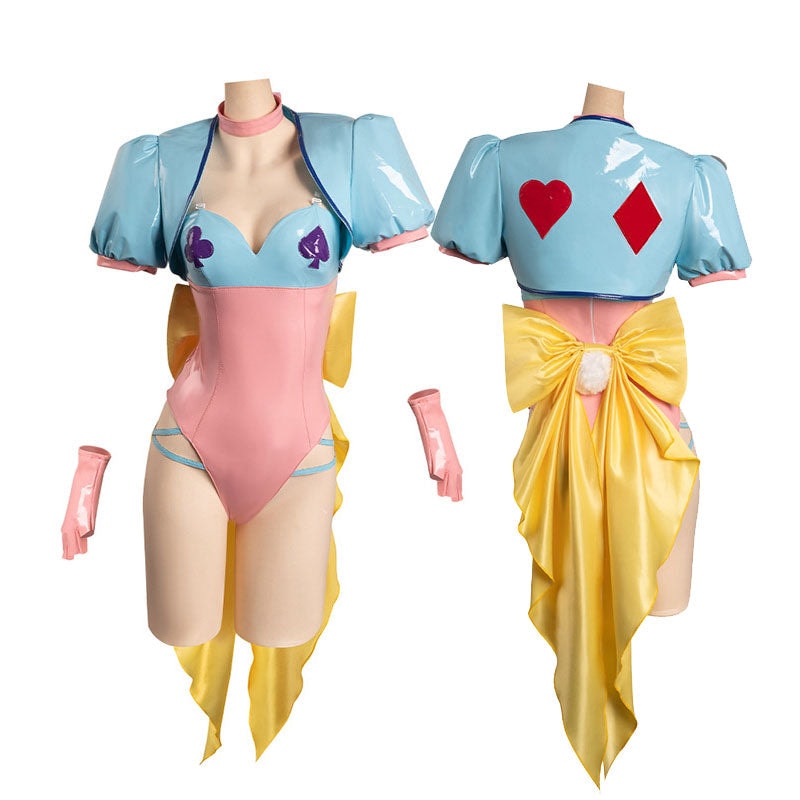 Hisokaヒソカ,女性のためのアニメヒソカコスプレ衣装,バニージャンプスーツ,ヘッドバンド,ハロウィーンの衣装,カーニバルスーツ,女の子,大人