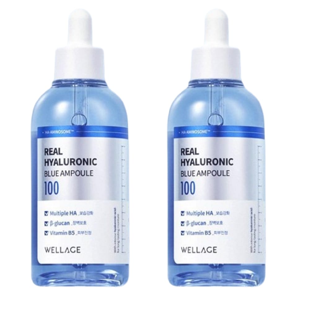 [75ml 1+1] リアルヒアルロニックブルー100 アンプル 肌表面 水分保持
