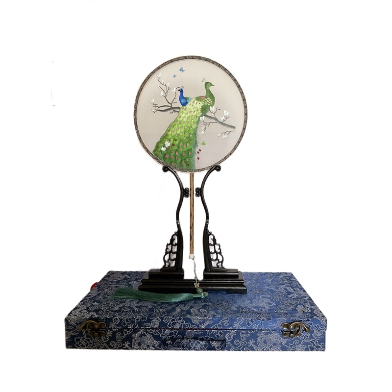 香妃ファンピュアハンドメイドピーコック両面刺繡