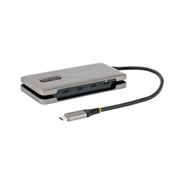StarTech.com USB-Cハブ 100W PD USB-Cx4 25cm巻取式ケーブル スペースグレーHB31CM4CPD3 1個