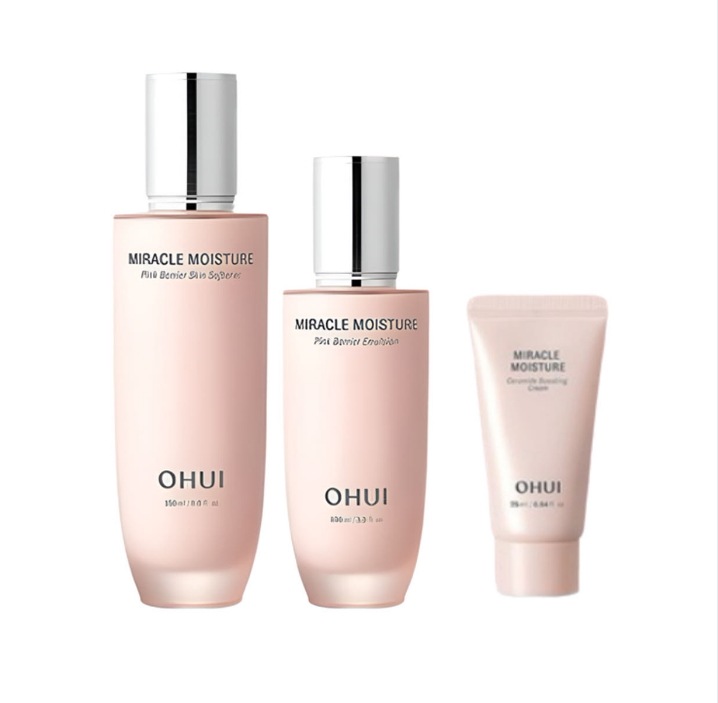 オヒ ミラクルモイスチャー ピンクバリアスキン 150ml + エマルジョン 100ml + クリーム 25ml1セット 오휘 미라클 모이스처 핑크 베리어 스킨 150ml + 에멀전 100m
