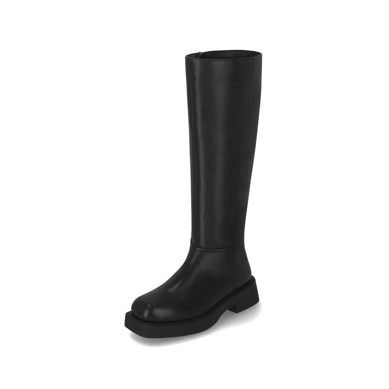 [シークレット特価] マッツ 女性 ベーシック スクエア ロングブーツ 4cm LCWL73M44V