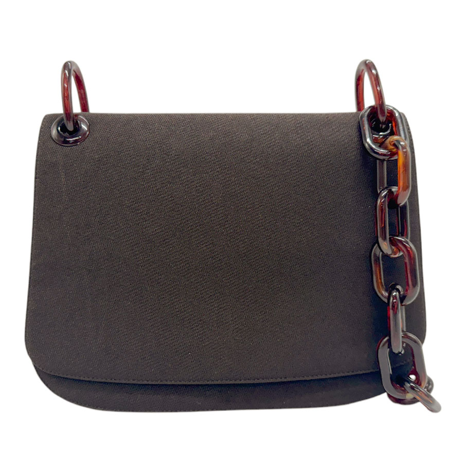 プラダ PRADA ショルダーバッグ ナイロンキャンバス/プラスチック ダークブラウン レディース z3042