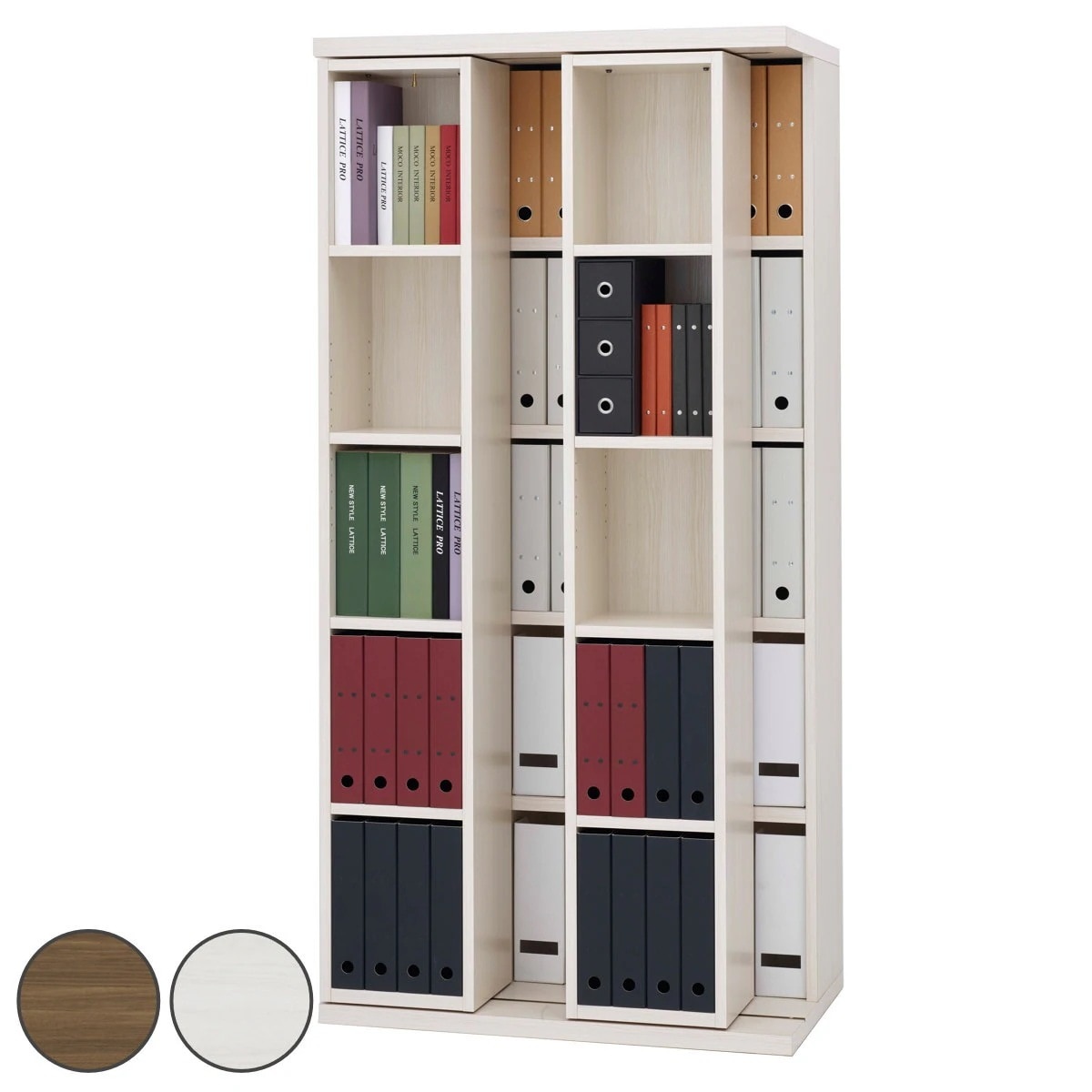 スライド書棚 ハイタイプ A4収納専用 日本製 幅88cm 本棚 ブックシェルフ ラック 棚 スライド 収納 完成品 書棚 家具 A4 壁面収納 大容量 可動棚 シンプル