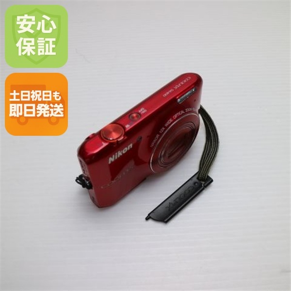 美品 COOLPIX S6400 グロッシーレッド デジカメ Nikon 98