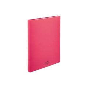 (業務用5セット) LIHITLAB クリアファイル/ポケットファイル (A4/タテ型) ポケット差替式 N-5016-3 赤