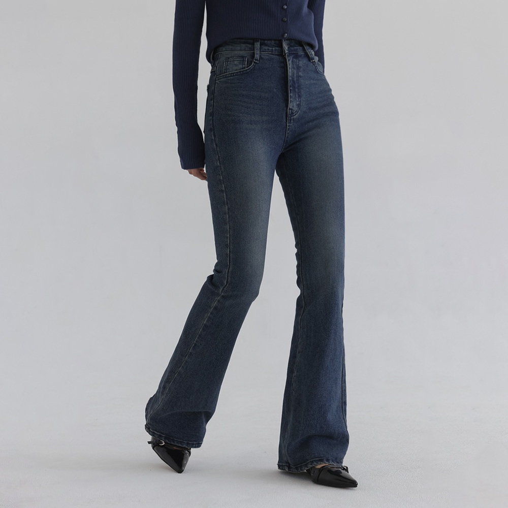 S-2XL/シャロンキビオプションタベンスパンウォッシュブーツカットデニムパンツ