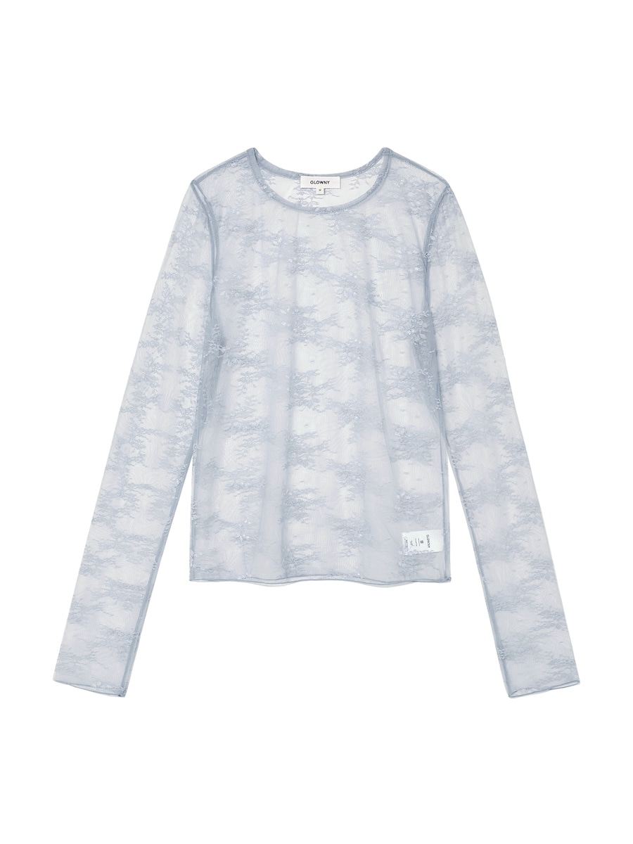 【GLOWNY】 POLLY LACE LONG SLEEVE : BABY BLUE