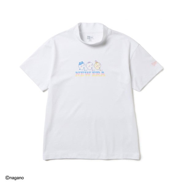 NEWERA ニューエラ Womens 半袖 ミッドネック Tシャツ 鹿の子 ちいかわ・ハチワレ・うさぎ ホワイト ゴルフ 14864557