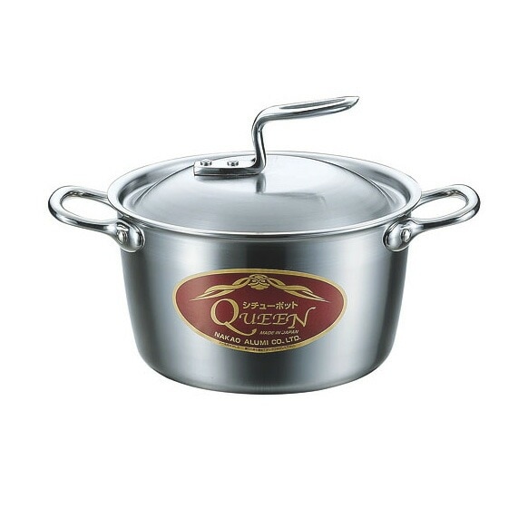 中尾アルミ製作所 クイーン シチューポット（ステンハンドル） 18cm（2.5L）