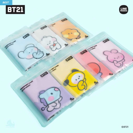 Qoo10] BTS BT21 公式ミニパスポートカバ