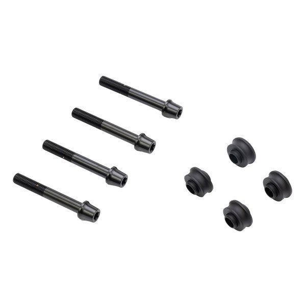 オフセットカラーマウントボルトセット 適合キャリパーA テーパーキャップ ブラック CBY-03ATB