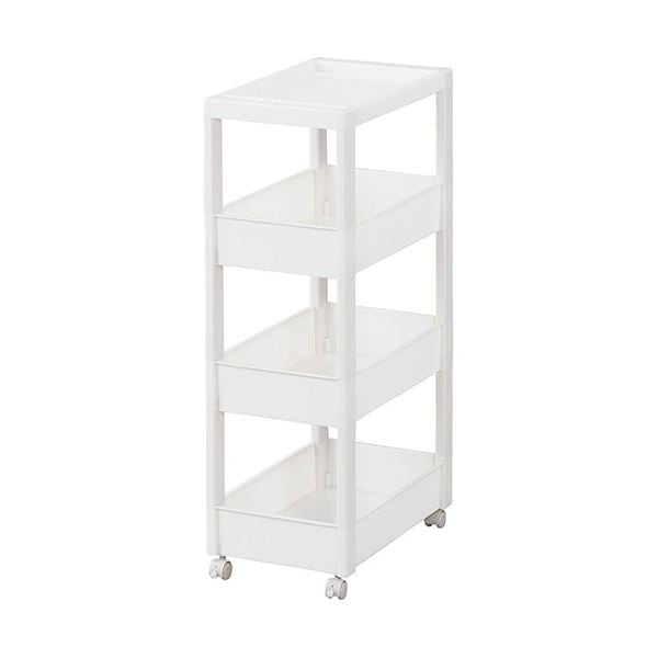 天馬 ファビエスキピタワゴン ワイド4段 ホワイト W-030W 1台