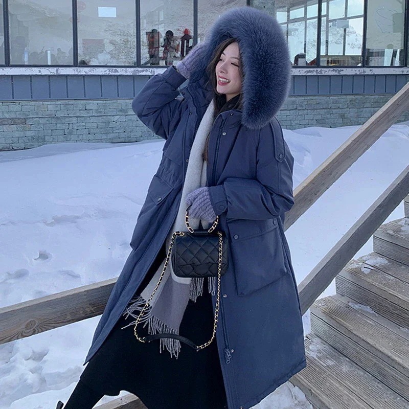 【迅速な出荷】目玉商品 超人気 ダウンコート レディース ロングコート ロングダウンコート ダウンジャケット ダックダウン ファー付き アウター 前開き 暖かい 防寒 撥水 真