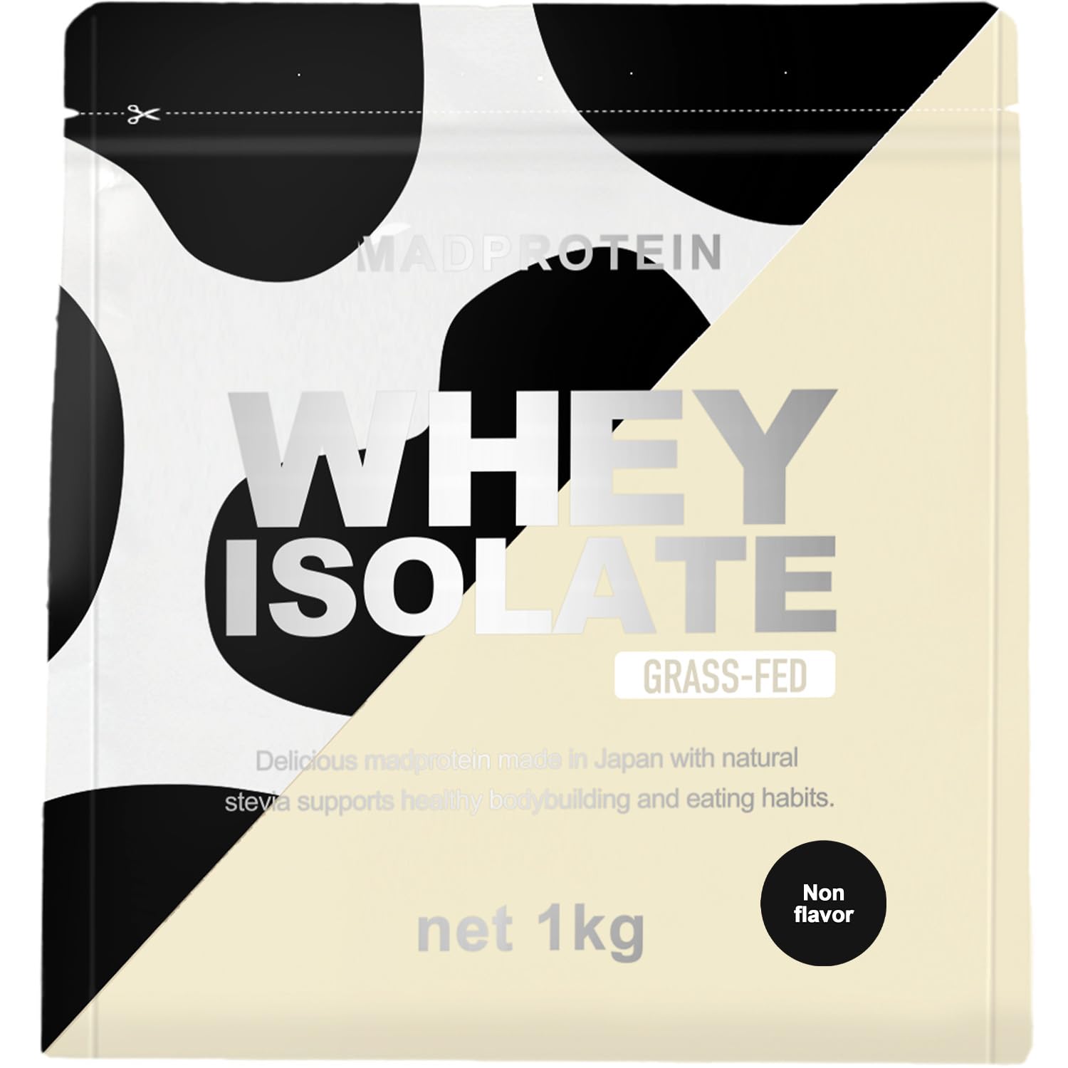 MAD PROTEIN(マッドプロテイン) アイソレート ホエイプロテイン WPI グラスフェッド 人口甘味料不使用 プレーン (1)