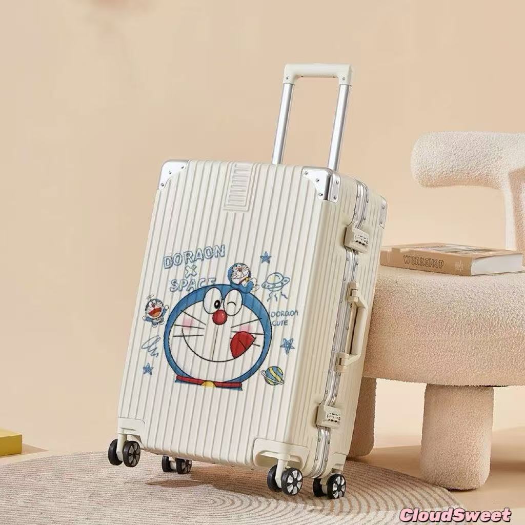 2025新登場 ドラえもんちゃん 超かわいいスーツケース キャリーバッグ  旅行バッグ 機内持ち込み かわいい 大容量 多収納ポケット トランク 旅行 2泊3日 軽量 乗り可能キャリーバッグ子供プレゼ