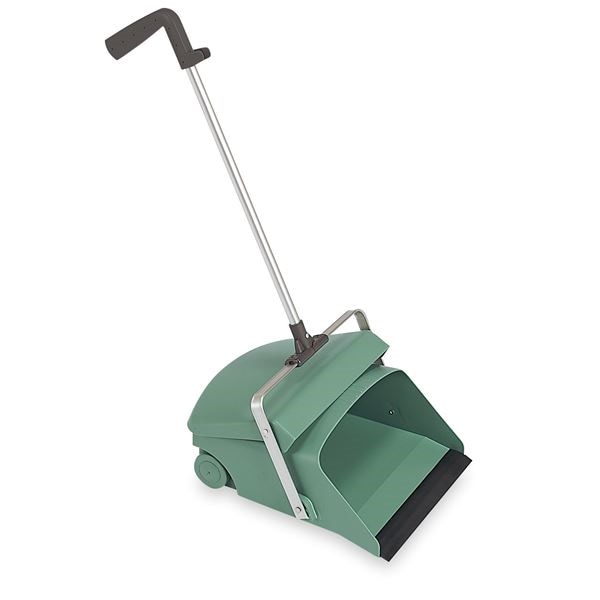 （まとめ） デカチリトリ/掃除用品 グリーン 1本柄 大容量 車輪付き 業務用 施設 店舗 3セット