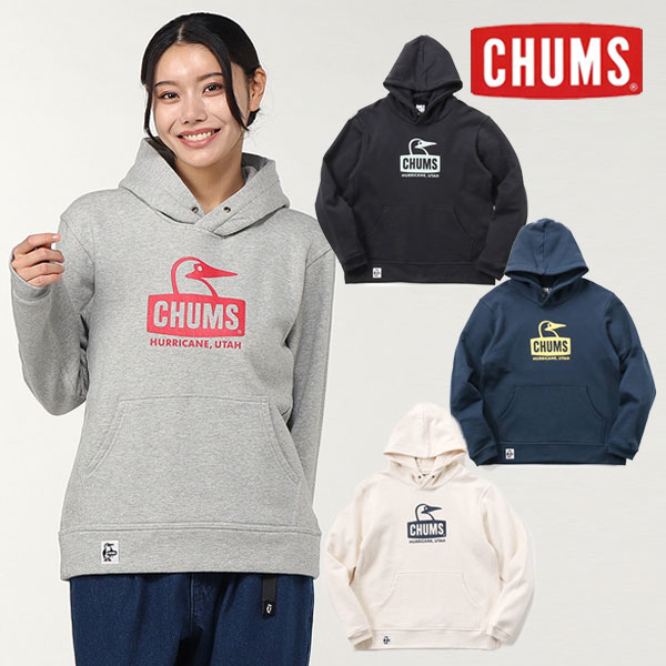 【SALE20%OFF】【即納】CHUMS チャムス トップス ブービーフェイスプルオーバーパーカー 長袖 ミドル丈 フード アウトドア ch10-1419
