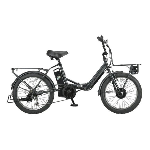 YG-1502 FDB206 eバーギー電動(マットブラック) 電動折りたたみ自転車 (外装6段変速)