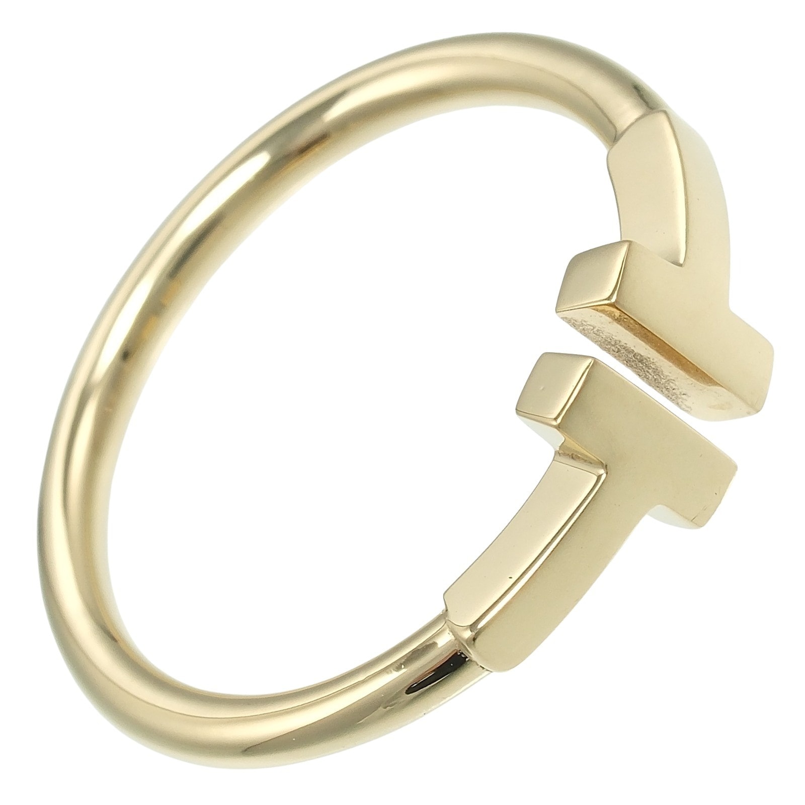 Tワイヤー リング・指輪 K18イエローゴールド 12号 約3.2g レディース 中古品 Aランク