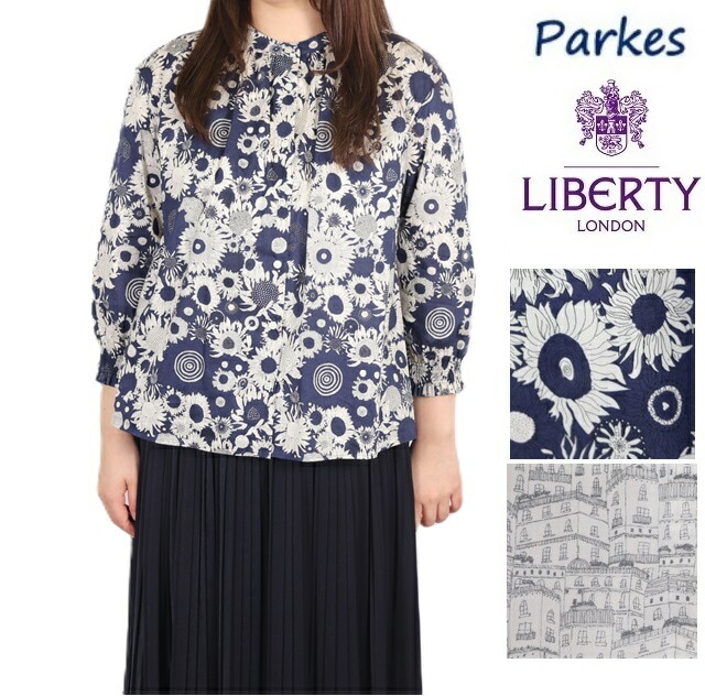 パークス Parkes ブラウス 長袖 シャツ Parkes パークス 2024SS Mサイズ 日本製 総柄 ギャザー 薄手 春夏 キレイ目 日本製 ミモレ 12,282円