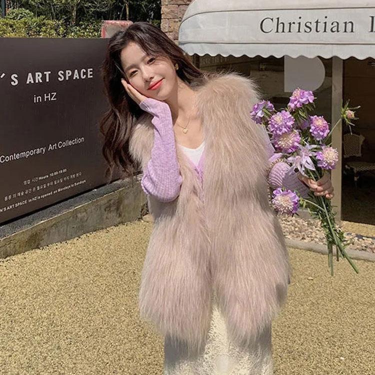 万能流行感 秋冬 レディース ファーコート 毛皮コート レディースコート フェイクファー アウター ファーベスト　暖かい 通勤　レディースアウター 4,798円