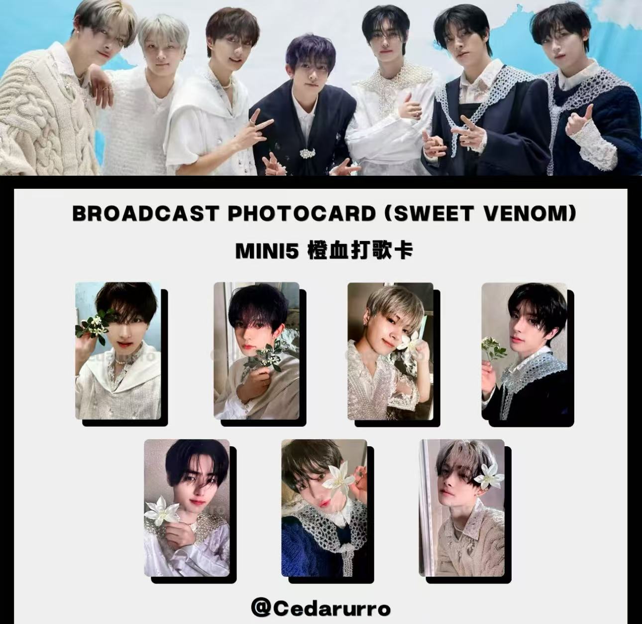 enhypen mini5 broadcast photocard(sweet venom)カード