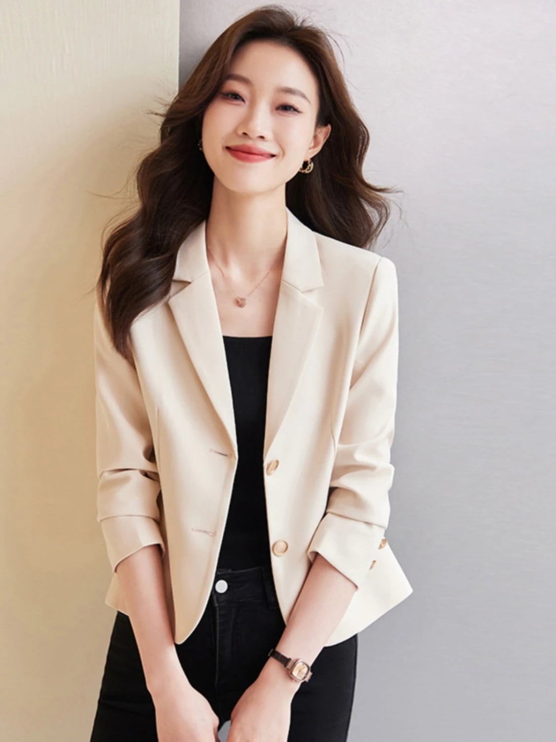 2024はボアで決まりひと足お先にボア春ジャケット スーツ スーツジャケット 2024韓国のファッションショートスーツジャケット気質人気の小さなスーツ