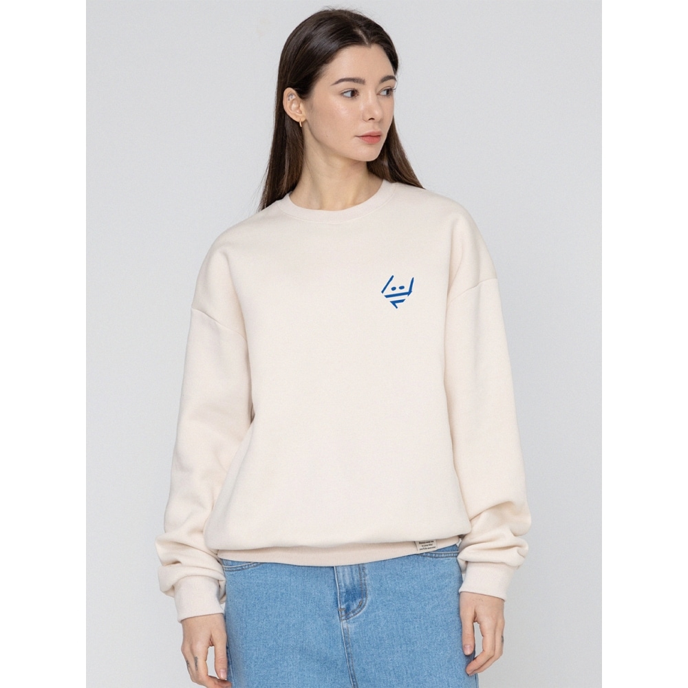 GRAVERレタリングサインバックロゴマンツーマンクリームブルーロゴ