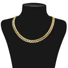 ファッション新銅ネックレスリンクチェーンゴールドメッキ高品質女性男性イタリア 750 日常着用ギフト