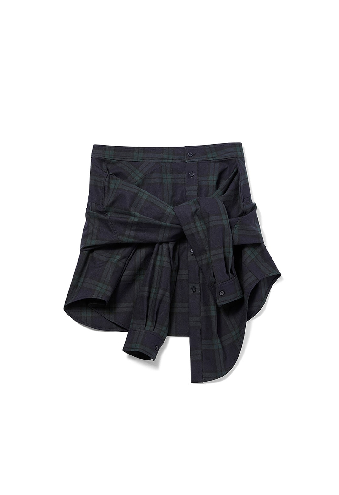 【OPEN Yy】 TARTAN SHIRT SKIRT : GREEN