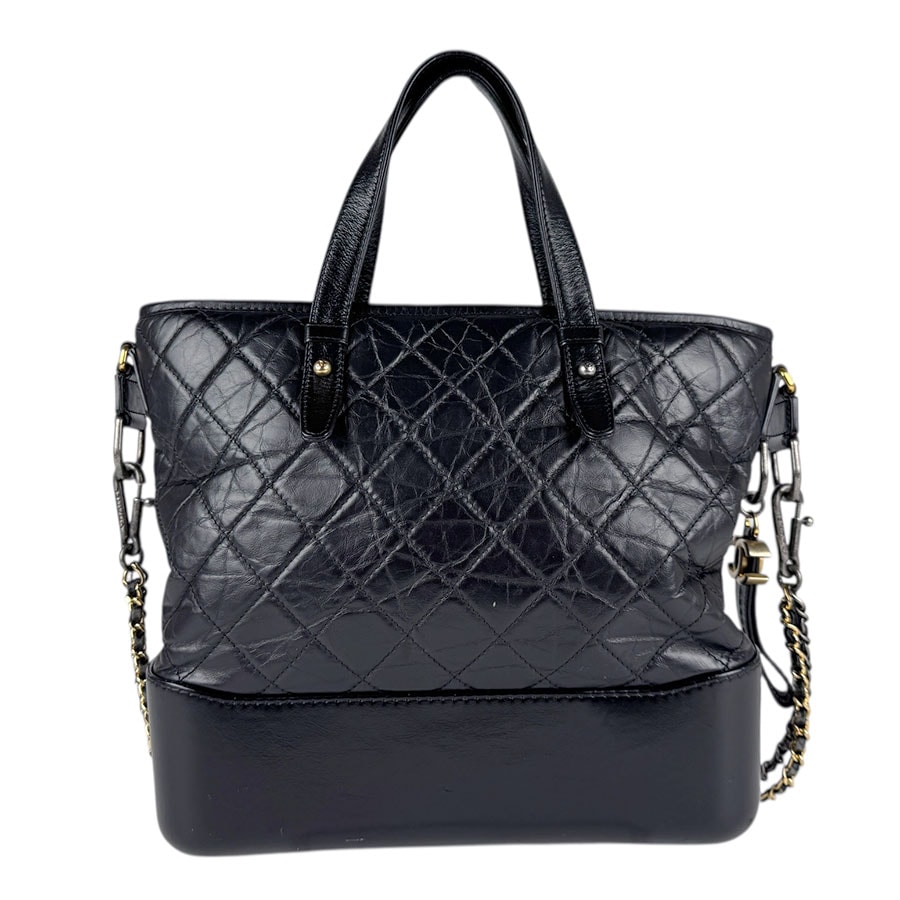 シャネル CHANEL ハンドバッグ ショルダーバッグ ガブリエル ドゥ シャネル レザー/メタル ブラック レディース z5195