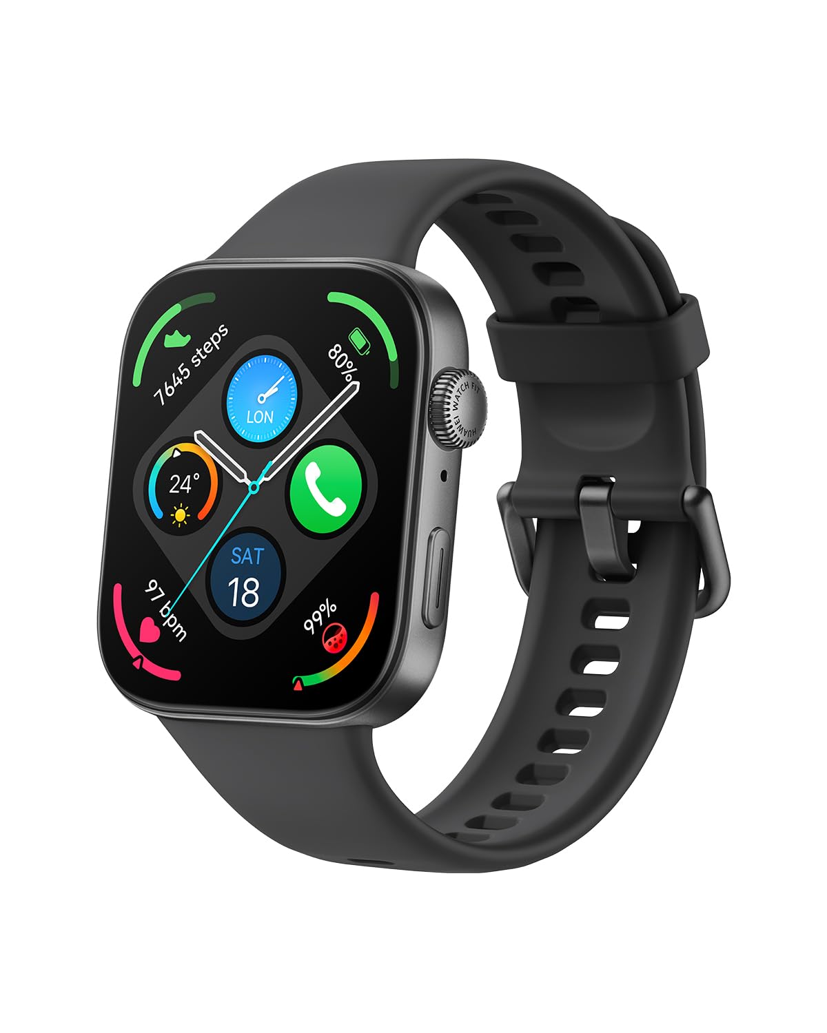 HUAWEI WATCH FIT 3 スマートウォッチ 薄さ9.9mmアルミ合金ボディ 大画面1.82インチAMOLEDディスプレイ 軽量本体26g GPS搭載 カロリー管理と健康管理 高精度な睡眠測